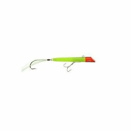 SEA STRIKER 2 oz Gotcha 1500 Series Red & Chartreuse Single Hook Bucktail Fishing Lure G1508-WT